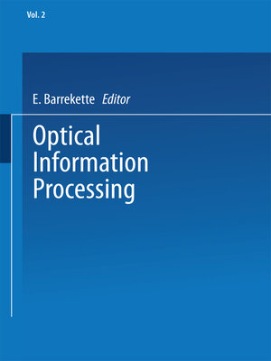 cover image of Optical Information Processing